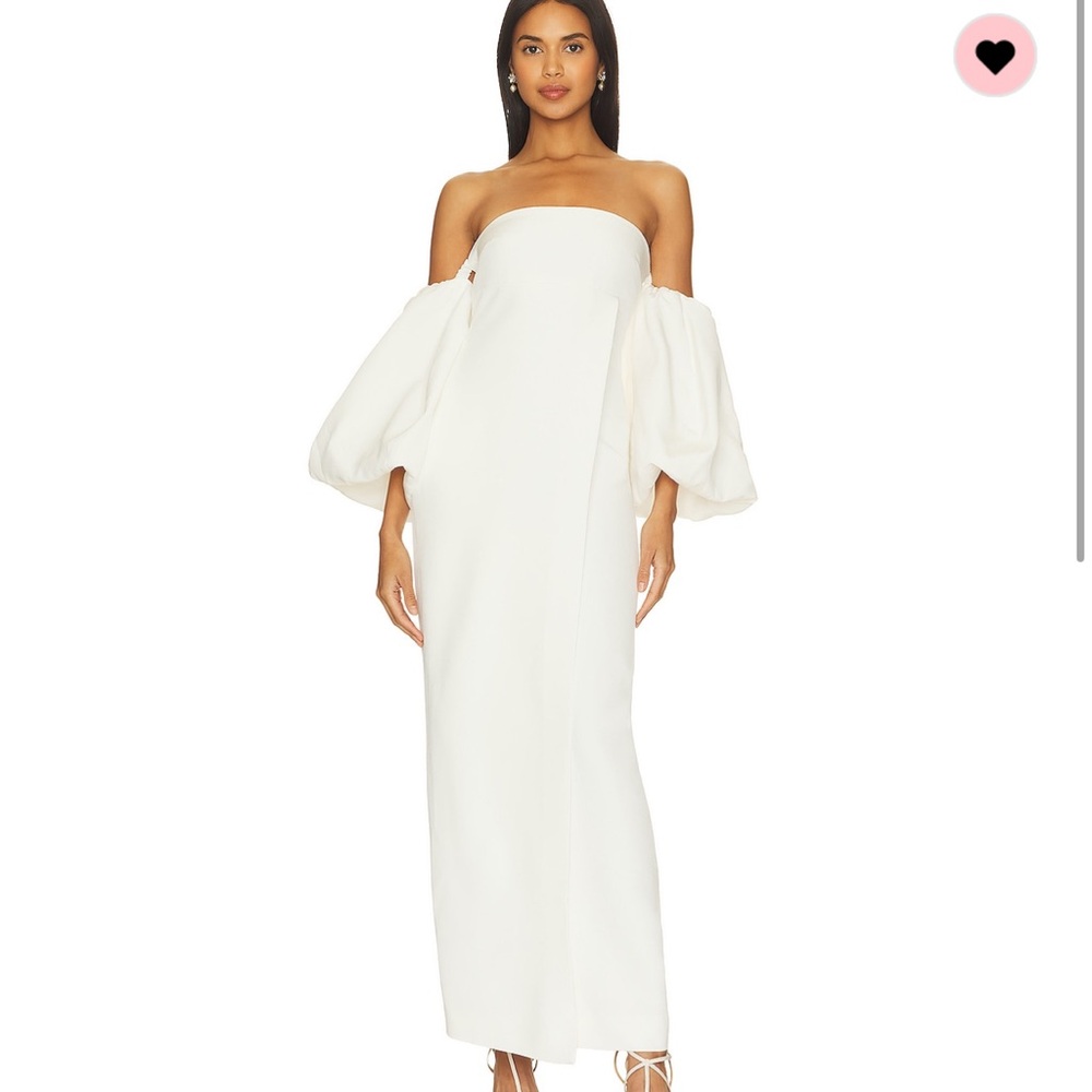 Shona Joy Column Dress with puff sleeve - worn once for baby shower